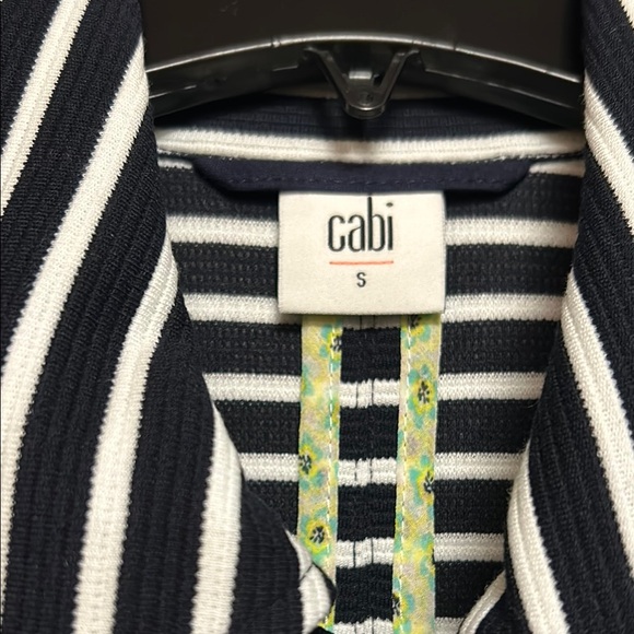 CAbi Black and White Striped Trench Coat - Picture 2 of 3